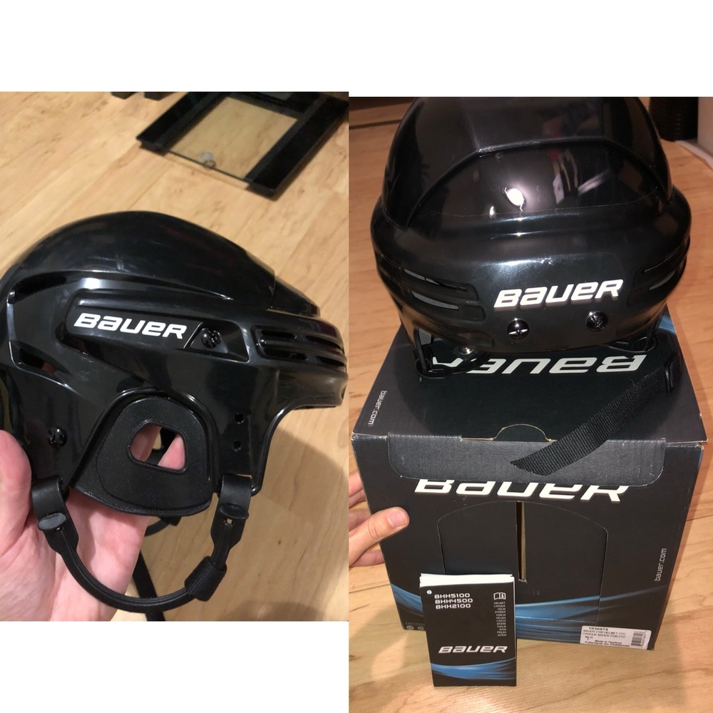 Bauer 2100 Hockey Helmet with Dual-Density Foam Liner, Black size L
